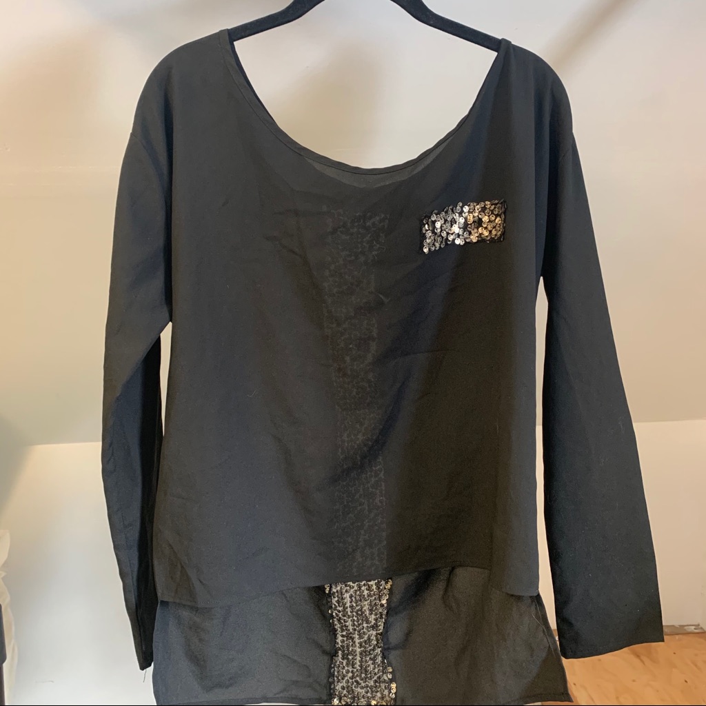 Black Blouse With Sequence